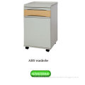 White Color Medical  Abs Wardrobe, Hospital Bedside Tables With Drawer On Wheels